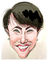 Cartoon: Sanae Takaichi caricature (small) by Colin A Daniel tagged sanae,takaichi,caricature,drawing,cartoon