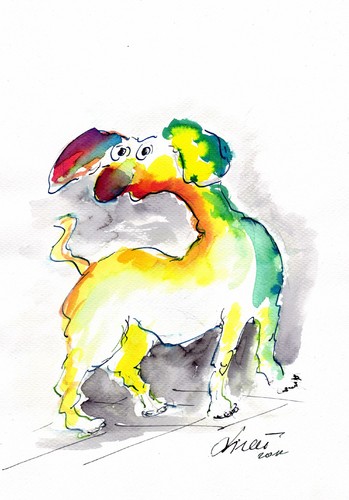 Cartoon: dog (medium) by Slawek11 tagged animals,dog