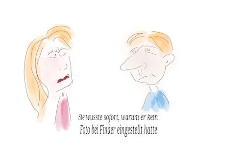 Cartoon: Mann mit Nase (medium) by hurvinek tagged tinder