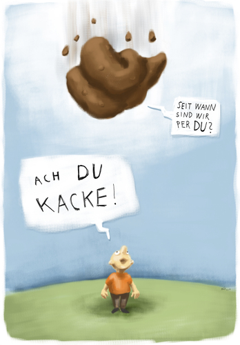Cartoon: Ungefragt Duzen (medium) by kgbr tagged duzen,german,humor