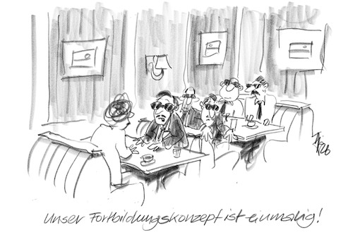 Cartoon: Advanced Education (medium) by helmutk tagged business