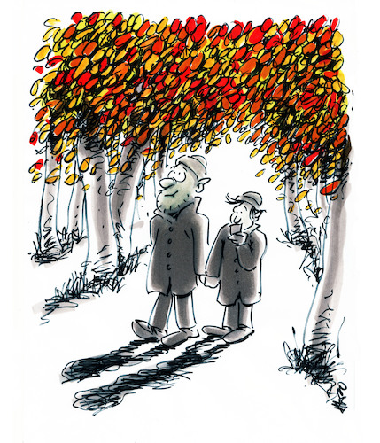 Cartoon: Autumn (medium) by helmutk tagged family