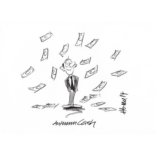 Cartoon: Autumn Cash (medium) by helmutk tagged seasons