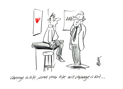 Cartoon: Change (medium) by helmutk tagged philosophy