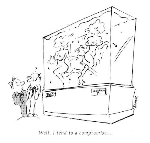 Cartoon: Compromise (medium) by helmutk tagged evolution