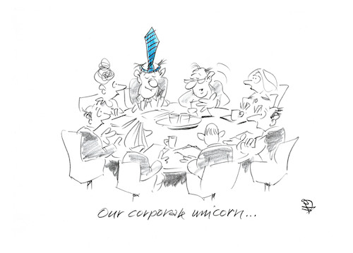 Cartoon: Corporate Unicorn (medium) by helmutk tagged business