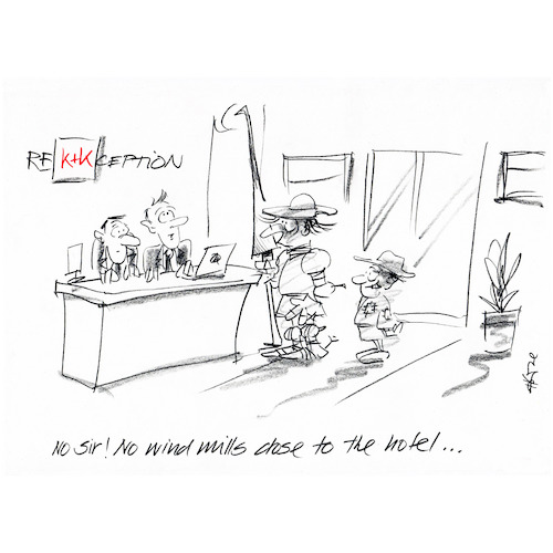 Cartoon: Don Q. (medium) by helmutk tagged tourism