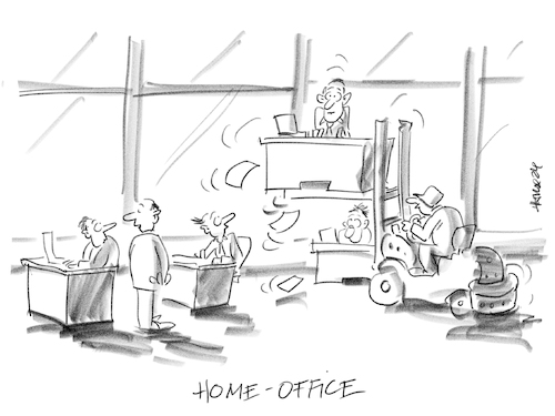 Cartoon: Home Office (medium) by helmutk tagged business