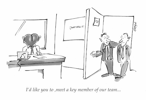 Cartoon: Key Member (medium) by helmutk tagged business