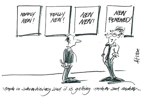 Cartoon: New (medium) by helmutk tagged business