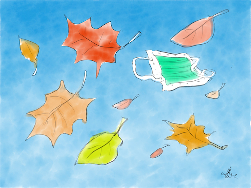 Cartoon: November Leaves (medium) by helmutk tagged nature
