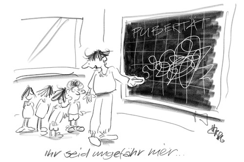 Cartoon: Puberty (medium) by helmutk tagged ein,guter,start