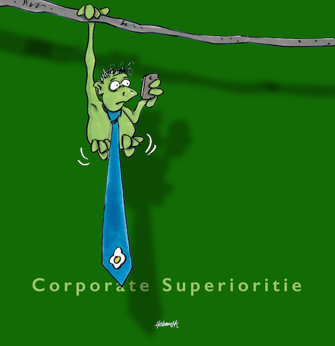 Cartoon: Superioritie (medium) by helmutk tagged business