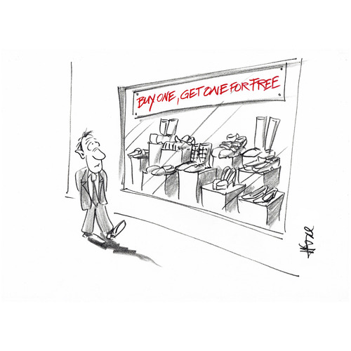 Cartoon: Take Two... (medium) by helmutk tagged business