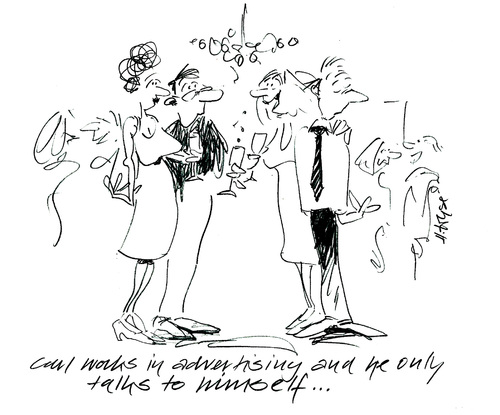 Cartoon: Talking to Yourself (medium) by helmutk tagged business