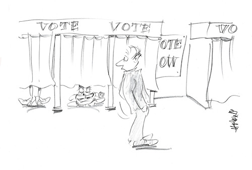 Cartoon: Vote Nouveau (medium) by helmutk tagged politics