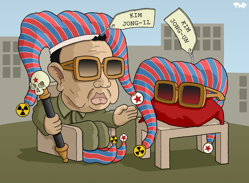 Cartoon: North Korean succession (medium) by Tjeerd Royaards tagged kim,jong,il,un,north,korea,pyongyang,stalinism,dictator,karikatur,karikaturen,kim jong il,korea,diktator,politiker,kim,jong,il