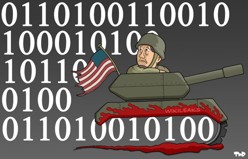 Cartoon: Wikileaks (medium) by Tjeerd Royaards tagged wikileaks,usa,iraq,army,documents,internet,war,crimes,america,obama,military,wikileaks,usa,irak,krieg,militär,soldaten,abwehr,sicherheit,barack obama,barack,obama