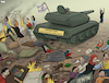 Cartoon: Collateral damage (small) by Tjeerd Royaards tagged jenin israel palestine raid