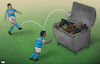 Cartoon: FIFA (small) by Tjeerd Royaards tagged fifa,qatar,world,cup,human,rights,football,soccer