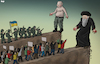 Cartoon: Fighting oppression (small) by Tjeerd Royaards tagged iran russia putin oppression ukraine protests