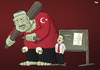 Cartoon: Justice in Turkey (small) by Tjeerd Royaards tagged erdogan,turkey,corruption,law,court,justice