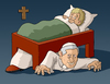 Cartoon: Monster under the bed (small) by Tjeerd Royaards tagged pope,catholicism,church,religion,abuse,sex,celibacy