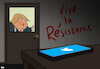 Cartoon: Resistance in the White House (small) by Tjeerd Royaards tagged oppose,resists,trump,usa,america,stop