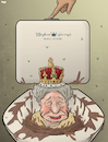 Cartoon: Royal flush (small) by Tjeerd Royaards tagged queen,united,kingdom,elizabeth,meghan,harry,scandal
