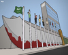 Cartoon: Saudi Arabia and the UN (small) by Tjeerd Royaards tagged human,rights,saudi,arabia,united,nations