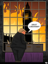 Cartoon: Trump visits the UK (small) by Tjeerd Royaards tagged trump,theresa,may,brexit