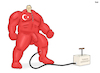 Cartoon: Turkish Democracy (small) by Tjeerd Royaards tagged erdogan,turkey,democracy,power,abuse