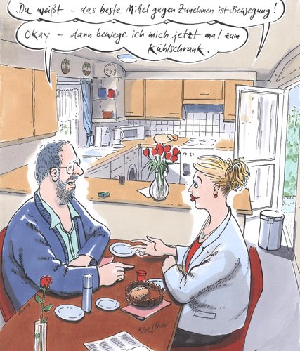 Cartoon: Bewegung Kühlschrank (medium) by woessner tagged bewegung,zum,kühlschrank,gesundheit,schlank,dick,abnehmen,zunehmen,diät,frühjahrskur,sport,fitness,jogging,beziehung,essen,küche,genuss,konsum,bewegung,kühlschrank,gesundheit,schlank,dick,abnehmen,diät,sport,fitness,jogging,beziehung,essen,küche,konsum