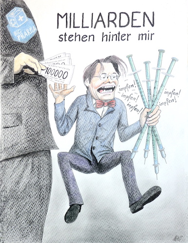 Cartoon: der Sinn der Impfpflicht (medium) by Kobi tagged corona,impfpflicht,lauterbach,der