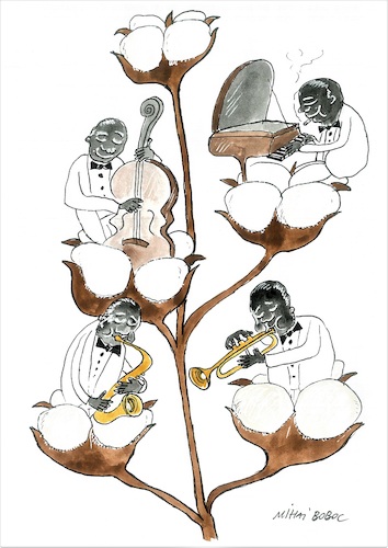 Cartoon: Jazz (medium) by mihai boboc tagged music