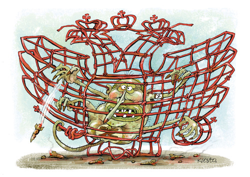 Cartoon: Mad monkey (medium) by kusto tagged ukraine,war,terrorism,putin,killing,ukraine,war,terrorism,putin,killing