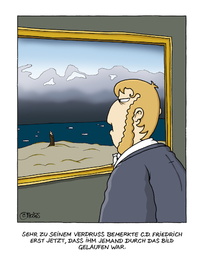 Cartoon: Mönch am Meer (medium) by MosesCartoons tagged mönch,meer,caspar,david,friedrich