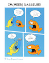 Cartoon: Einseiter-Comic (small) by a-b-c tagged comic,dusche,einseitercomic,fisch,freundschaft,lärm,meer,ozean,ruhestörung,singen