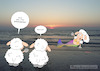 Cartoon: Gestrandet (small) by a-b-c tagged ariel,meer,meerjungfrau,märchen,schaf,schafe,strand