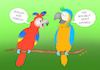 Cartoon: Papageil (small) by a-b-c tagged papagei,vogel,vogelkunde,paar,sex,liebe,tiere,natur,beziehung,ehe,wortspiel,wortwitz