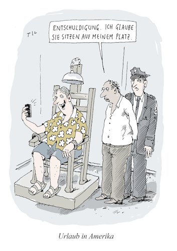 Cartoon: USA Urlaub (medium) by Til Mette tagged urlaub,usa
