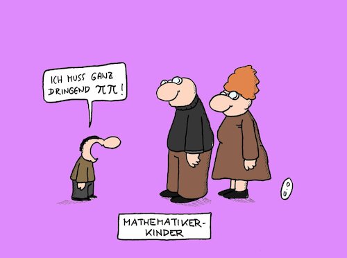 Cartoon: Mathematikerkinder (medium) by CartoonMadness tagged pi,kind,mathematiker,math2022