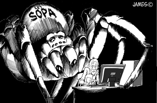 Cartoon: No te muevas (medium) by JAMEScartoons tagged internet,web,arana,espia,spy,james,jaime,mercado