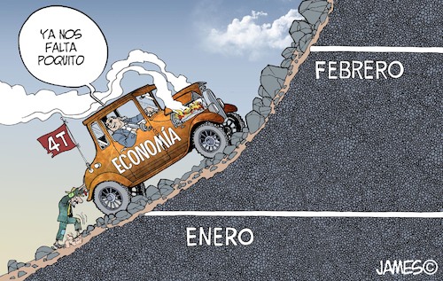 Cartoon: palabras de motivacion (medium) by JAMEScartoons tagged crisis,economia,inflacion,politicos,mentiras