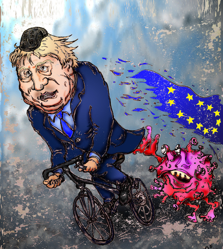 Cartoon: Brexit (medium) by Back tagged boris,johnson,brexit,eu,großbritannien