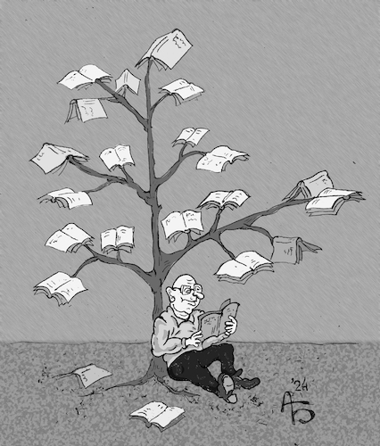 Cartoon: Buchbaum (medium) by Back tagged buch,cartoon,baum