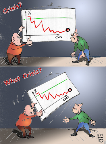 Cartoon: Crisis? What Crisis? (medium) by Back tagged crisis,world,krise,weltkrise
