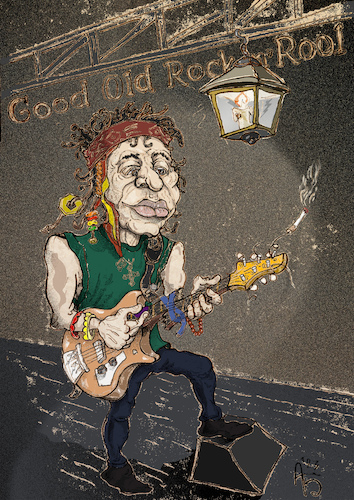 Cartoon: Good old rock-n-roll (medium) by Back tagged rock,music,art,musik,kultur,durchlaufzeit