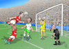 Cartoon: Kopfball-Tor (small) by Back tagged fußball,qatar2022,wm,soccer,football,sport