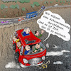 Cartoon: Neue Wendung (small) by Back tagged wagen,auto,route,bahn,weg,pfad